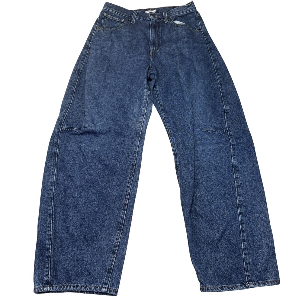 Levis Cinch Barrel Jeans Womens 30 Blue Medium Wash Relaxed Tapered Denim